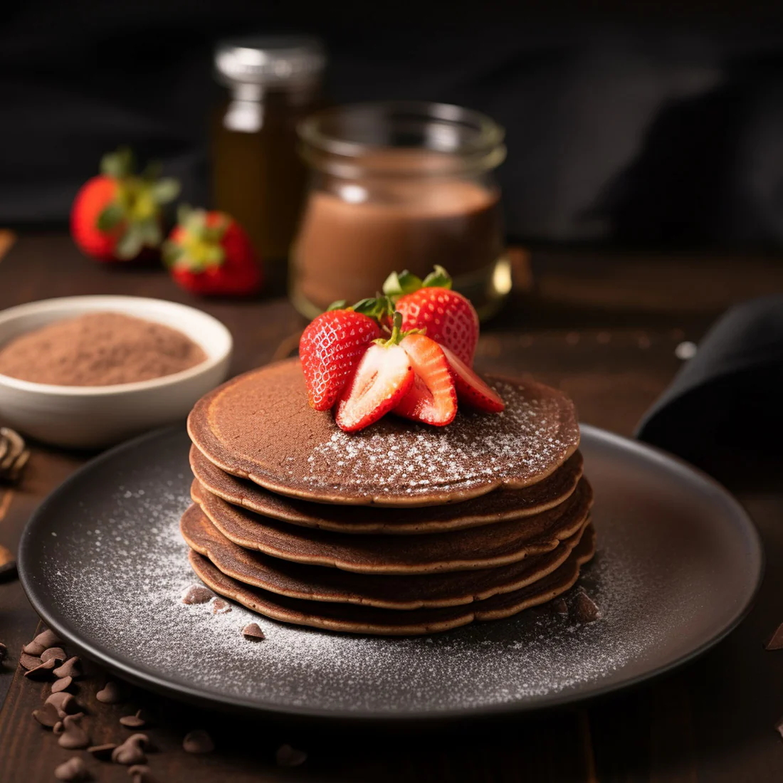 Healthy Chocolate Pancake Recipe – No refined Sugar & Flour